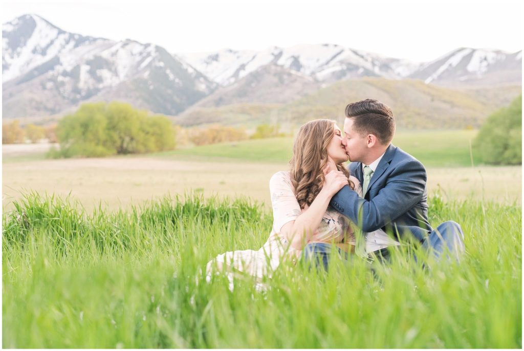 wellsville mountain engagement jessie and dallin photography
